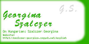 georgina szalczer business card